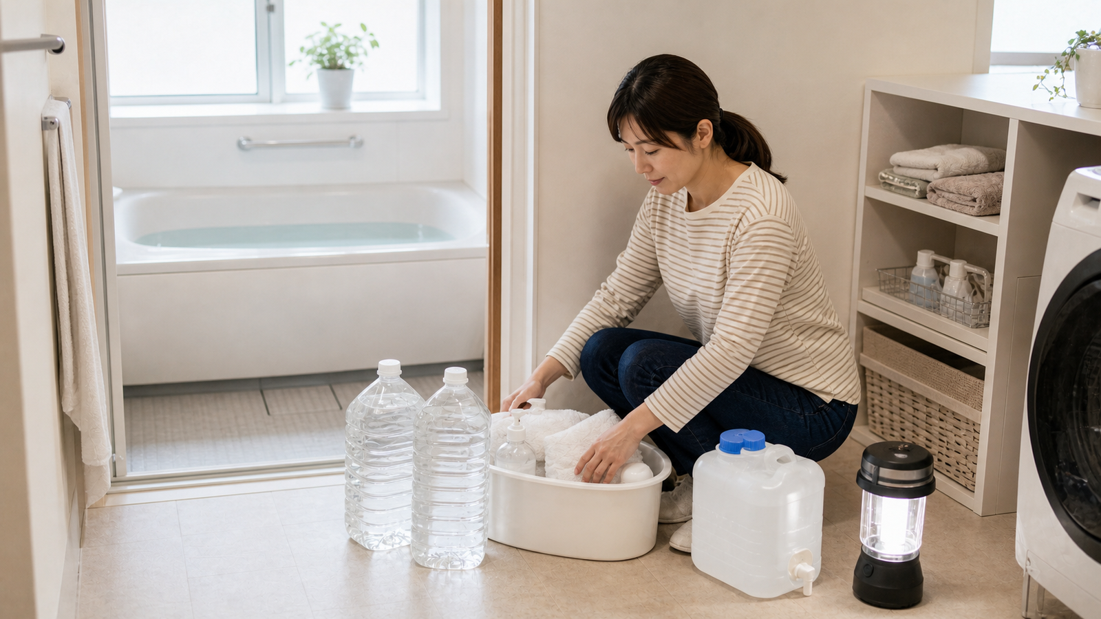 IHが使えないときの調理の備えを確認するオール電化住宅の停電備えイメージ