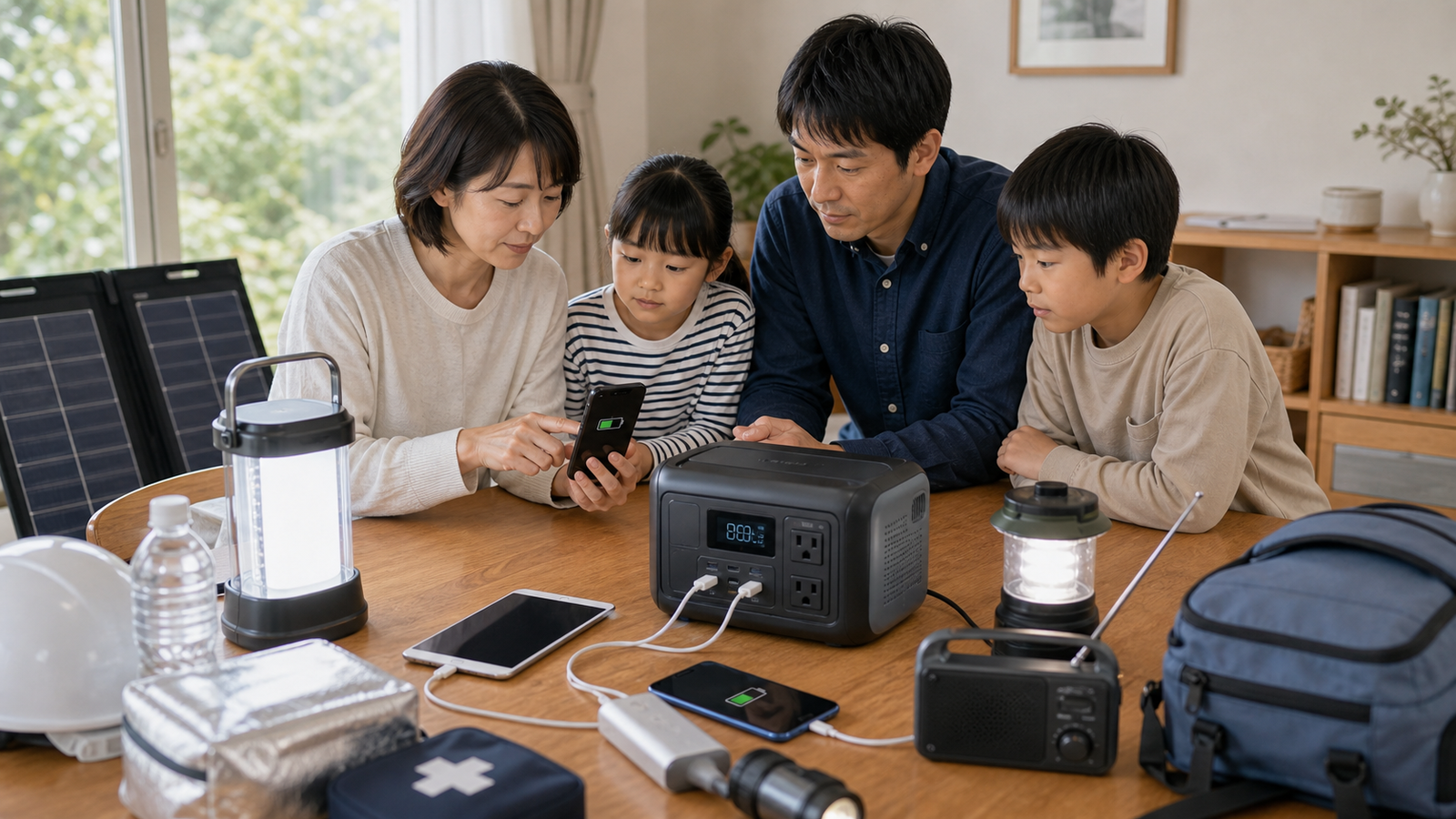 台風前に最初に確認することを確認するオール電化住宅の停電備えイメージ