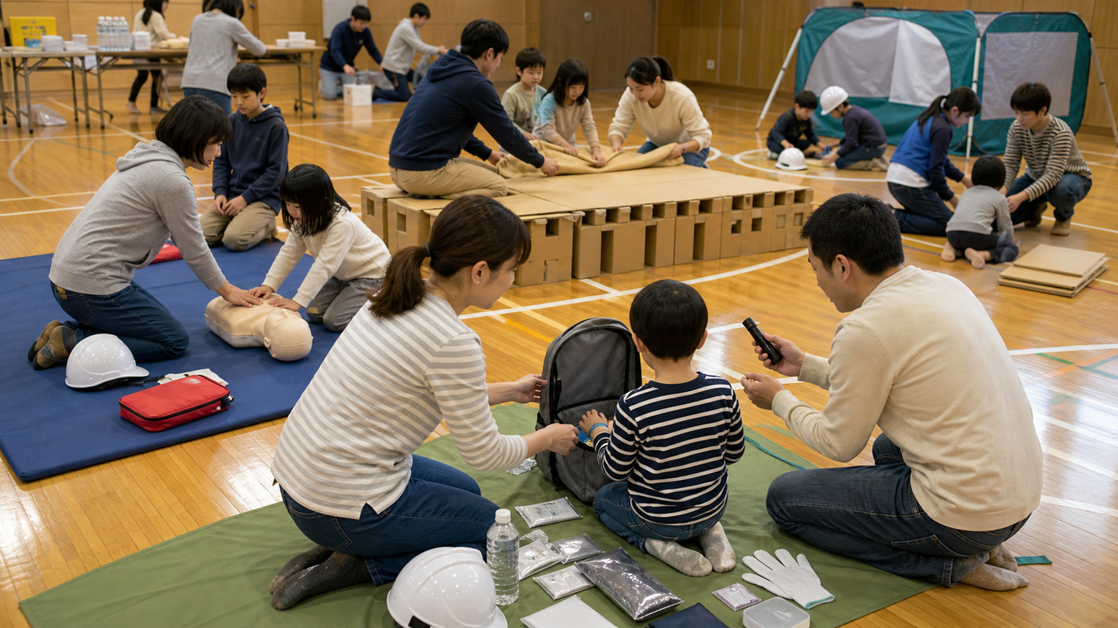 消防訓練と防災訓練の違いを確認するイメージ