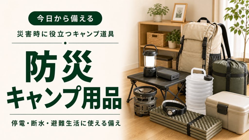 災害時に役立つ防災キャンプ用品