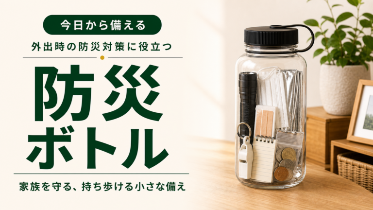 防災ボトルの中身と持ち歩ける小さな防災セット