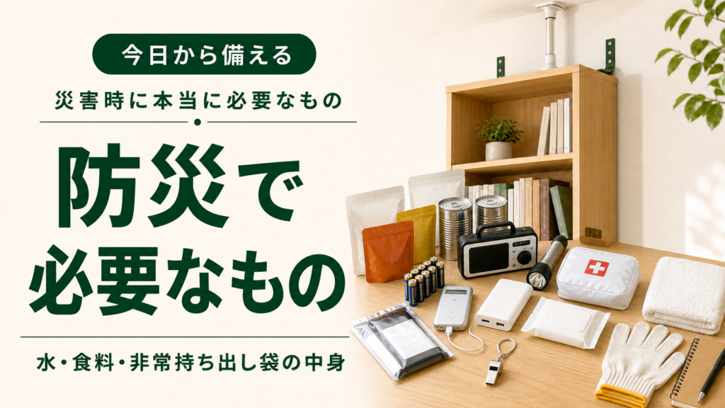 防災で必要なもののアイキャッチ画像