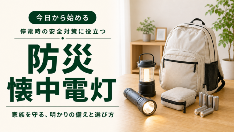 防災用懐中電灯の選び方を紹介する記事のアイキャッチ画像