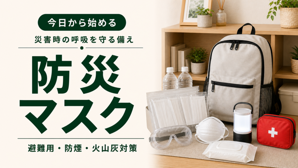 防災マスクの選び方と避難用・防煙・火山灰対策を解説する記事のアイキャッチ画像