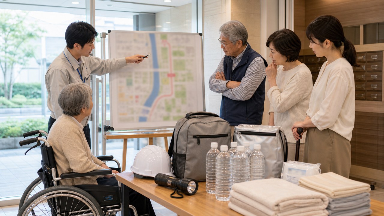 災害時要支援者の避難支援と備えのイメージ