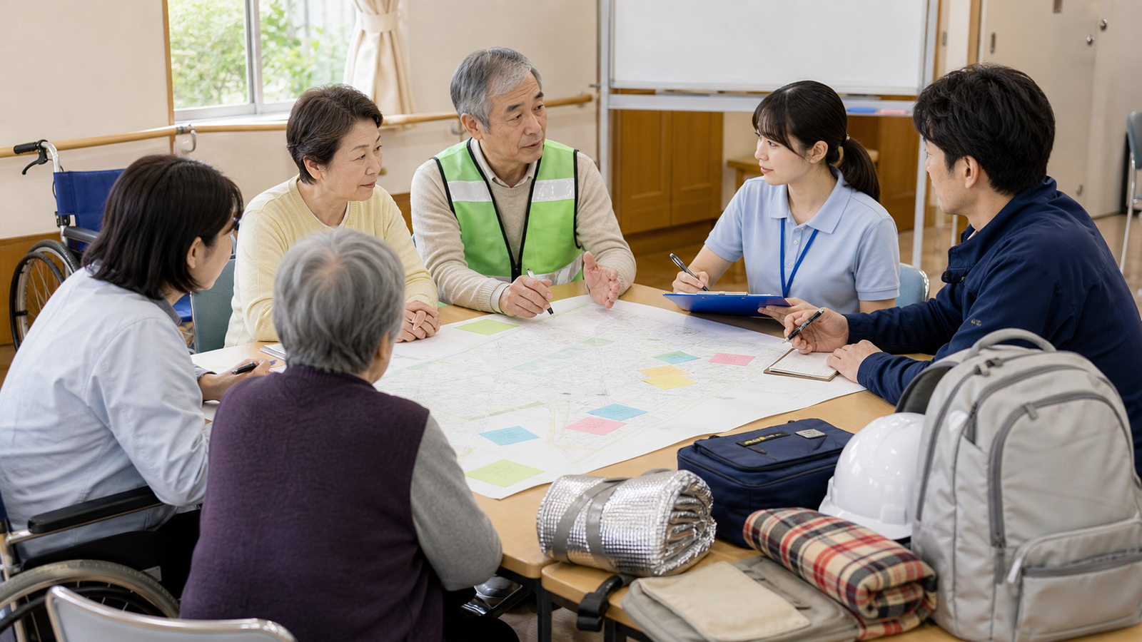 避難行動要支援者とはを確認している地域支援の様子
