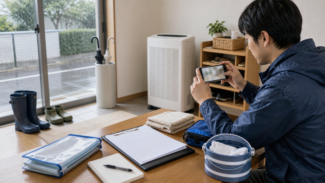 水害保険と住まいの水災補償確認のイメージ