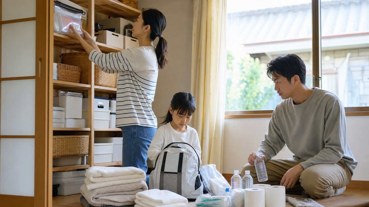 浸水想定区域とハザードマップ確認のイメージ