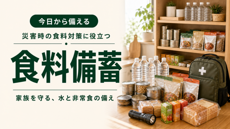 食料備蓄のおすすめを解説するアイキャッチ画像