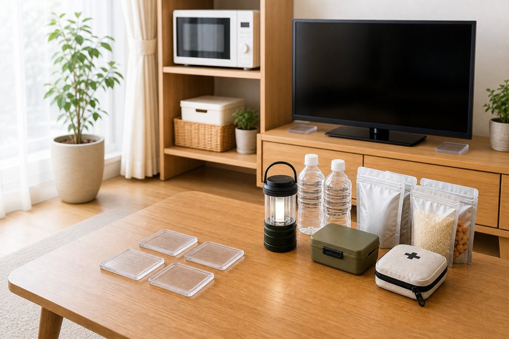 耐震マットとテレビや小型家電の地震対策用品