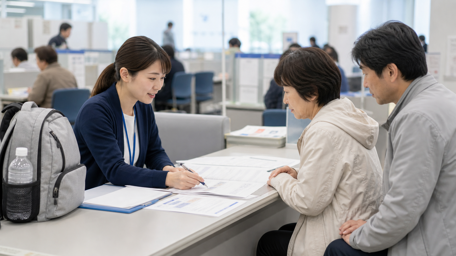 生活再建の全体像を家族で整理している様子