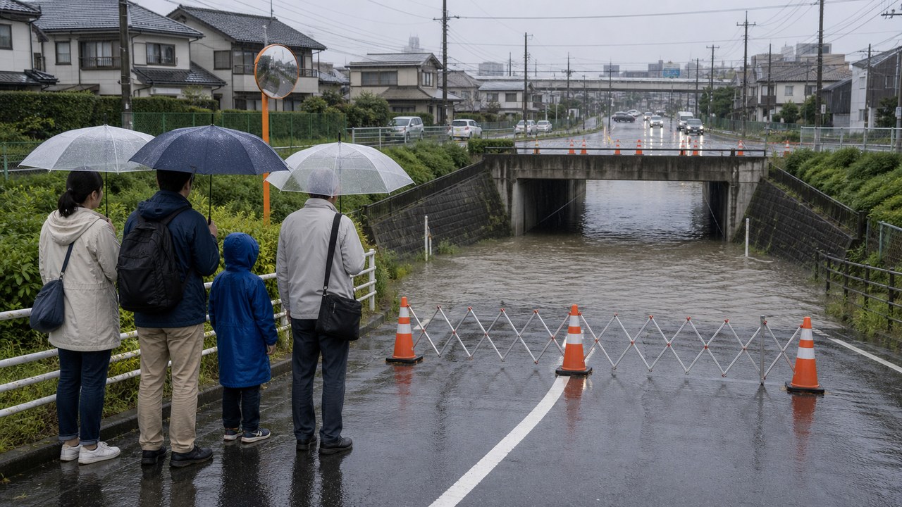 線状降水帯への備えと避難判断のイメージ