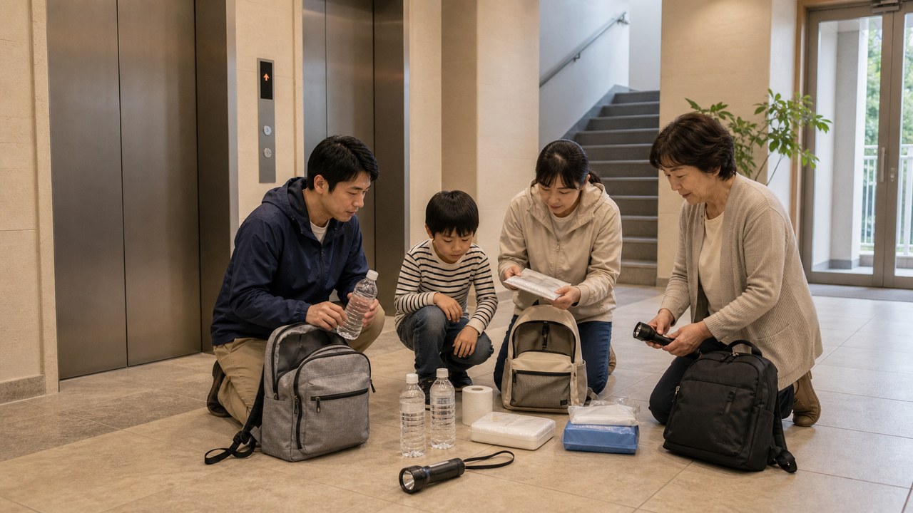 長周期地震動と高層マンション防災のイメージ