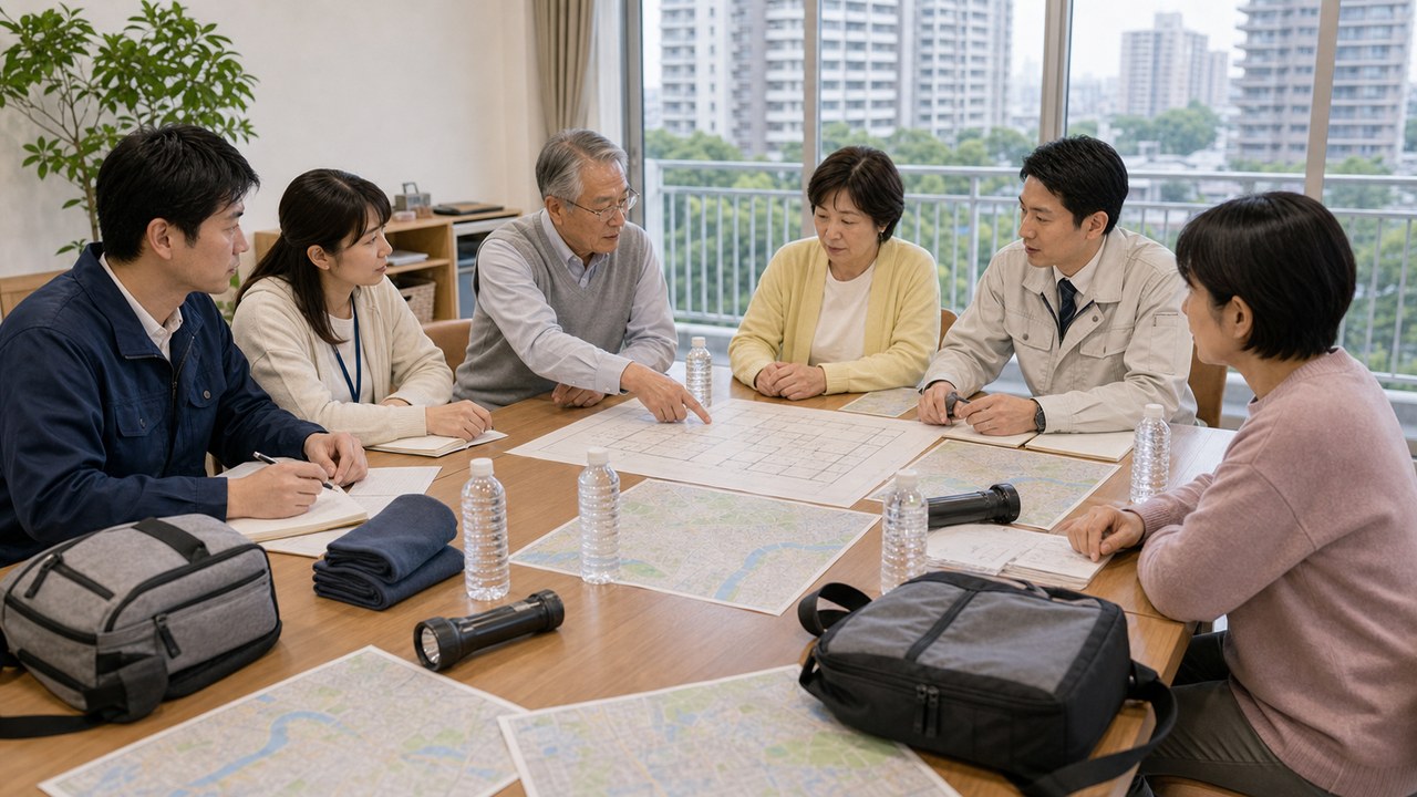 長周期地震動と高層マンション防災のイメージ