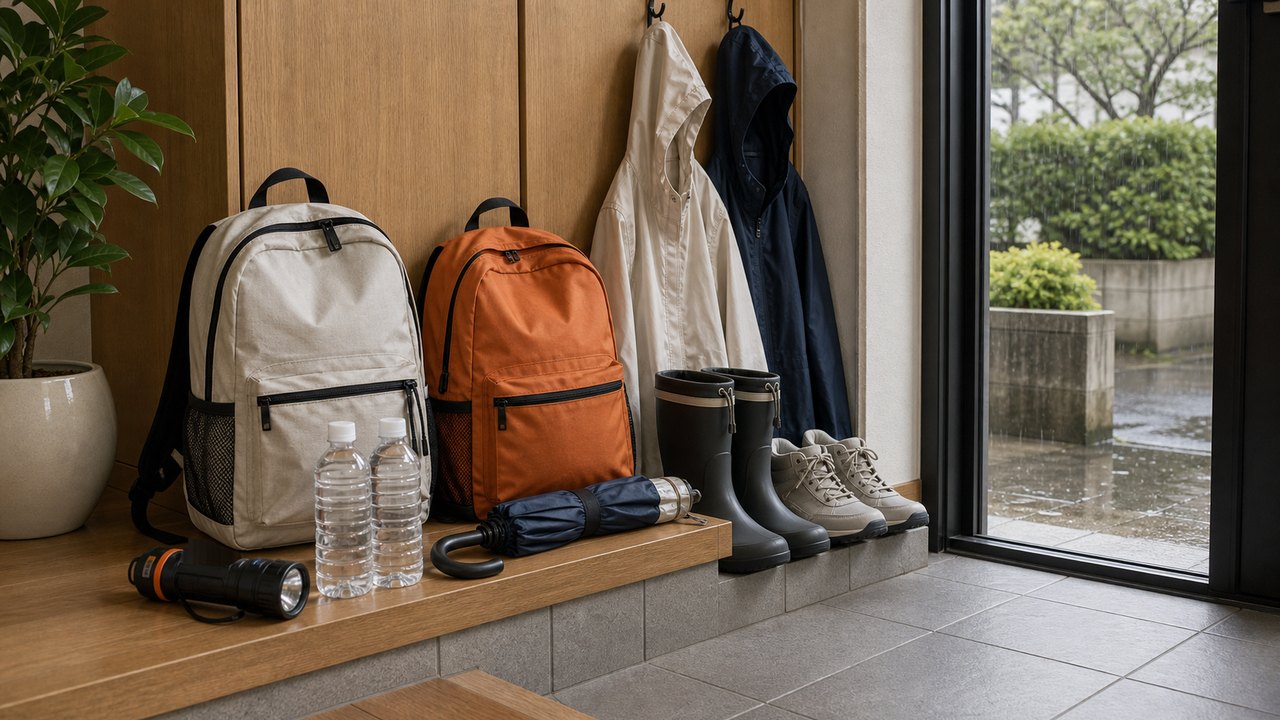 マイ・タイムラインと台風への備えのイメージ