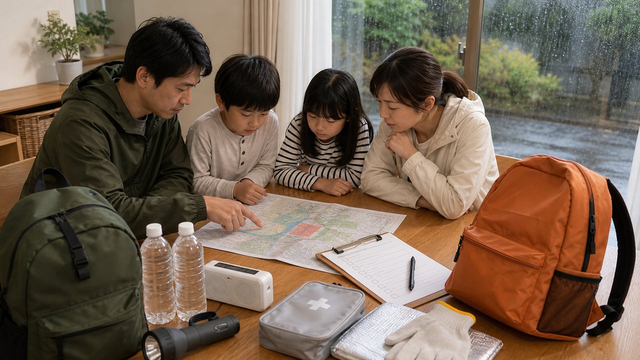 災害時の避難判断と防災行動のイメージ