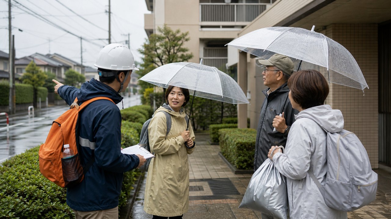 災害時の避難判断と防災行動のイメージ