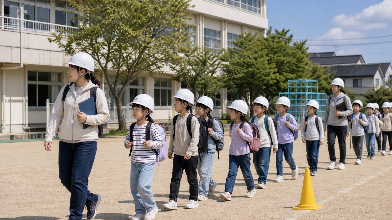 防災教育と避難訓練のイメージ