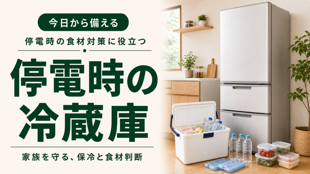 停電時の冷蔵庫と食材を守る保冷対策
