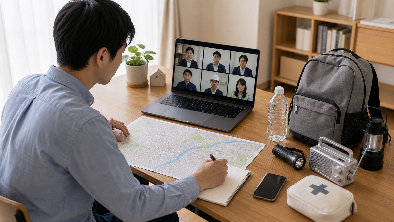 リモート消防訓練・リモート避難訓練とはを確認するリモート消防訓練のイメージ