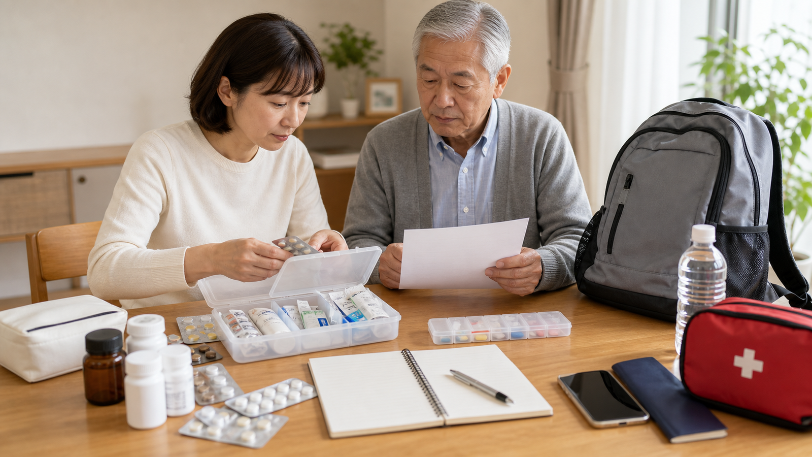 避難所生活で最初に困りやすいことを確認する避難所生活のイメージ