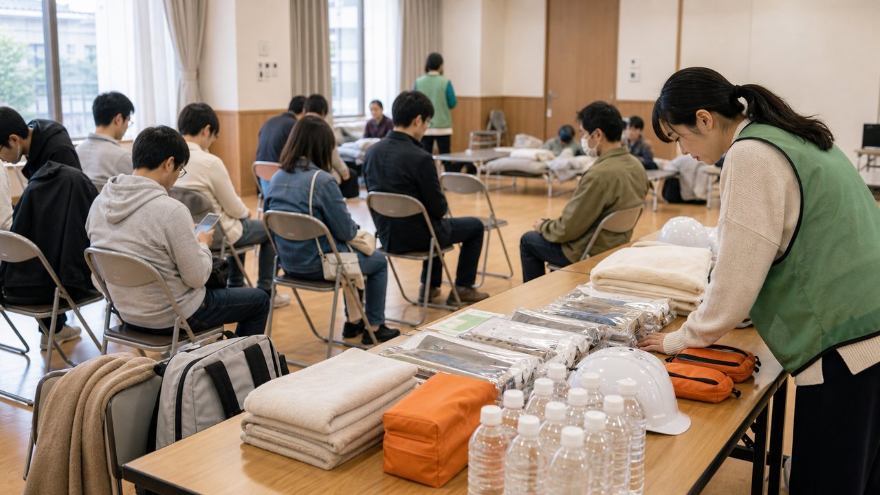 一時滞在施設と帰宅困難者支援のイメージ