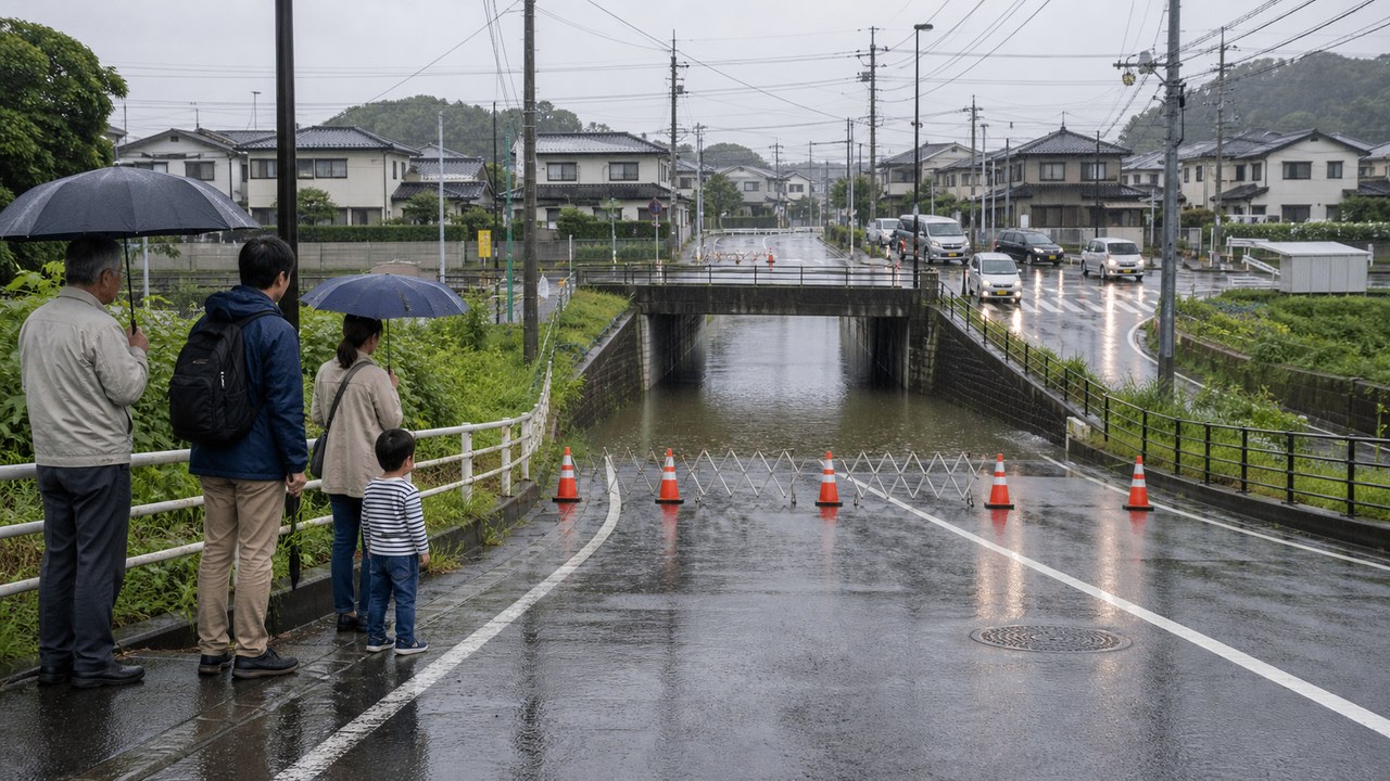 集中豪雨への備えと早期避難のイメージ