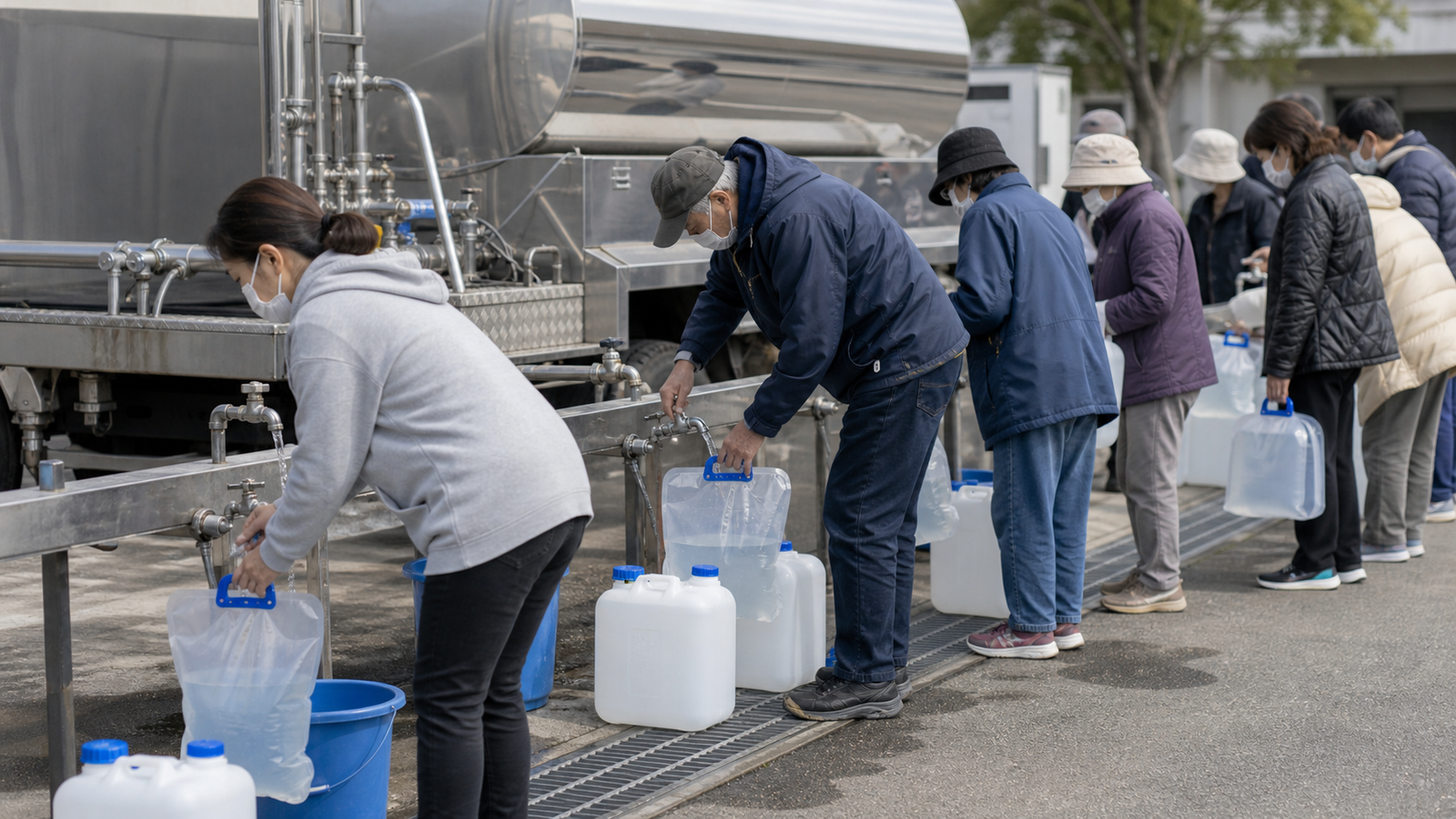 給水バッグと給水袋を準備する家庭の防災用品