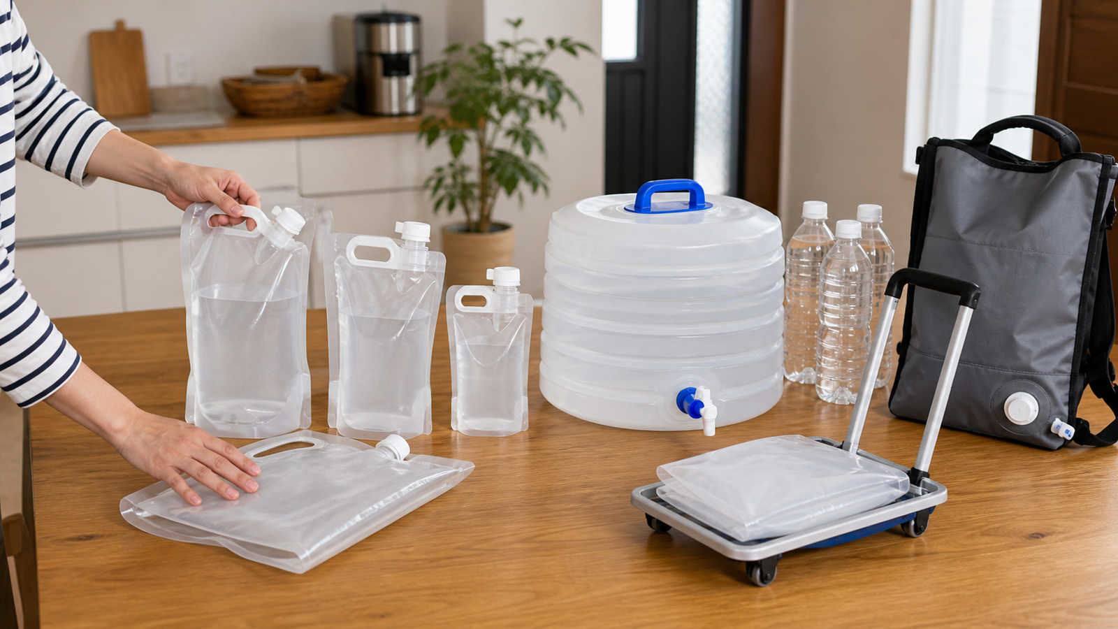 折りたたみ給水タンクと給水バッグの比較