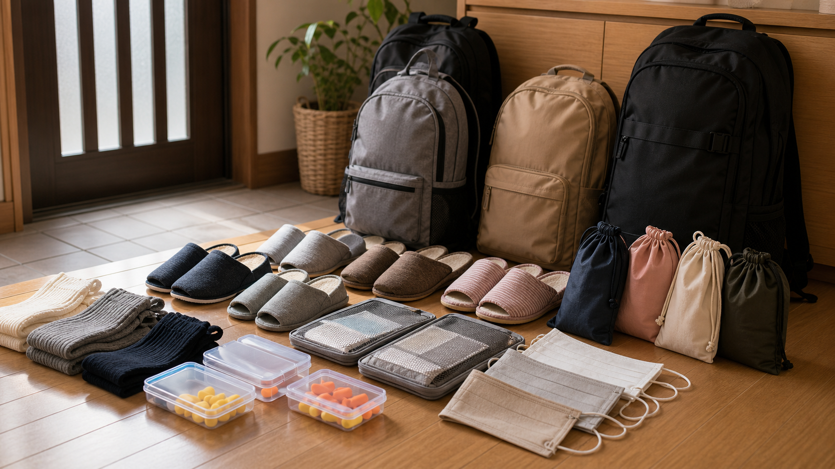 スリッパで注意したいことの避難所生活用品イメージ