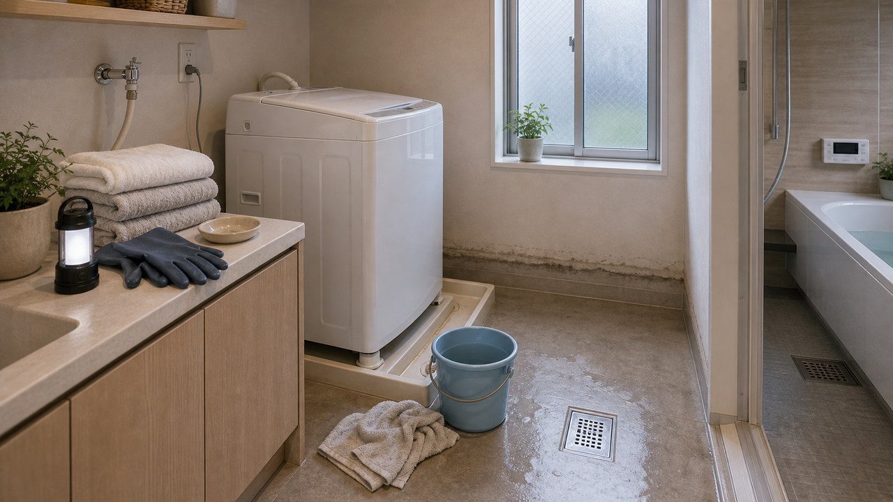 浸水後の家電と通電前の安全確認のイメージ