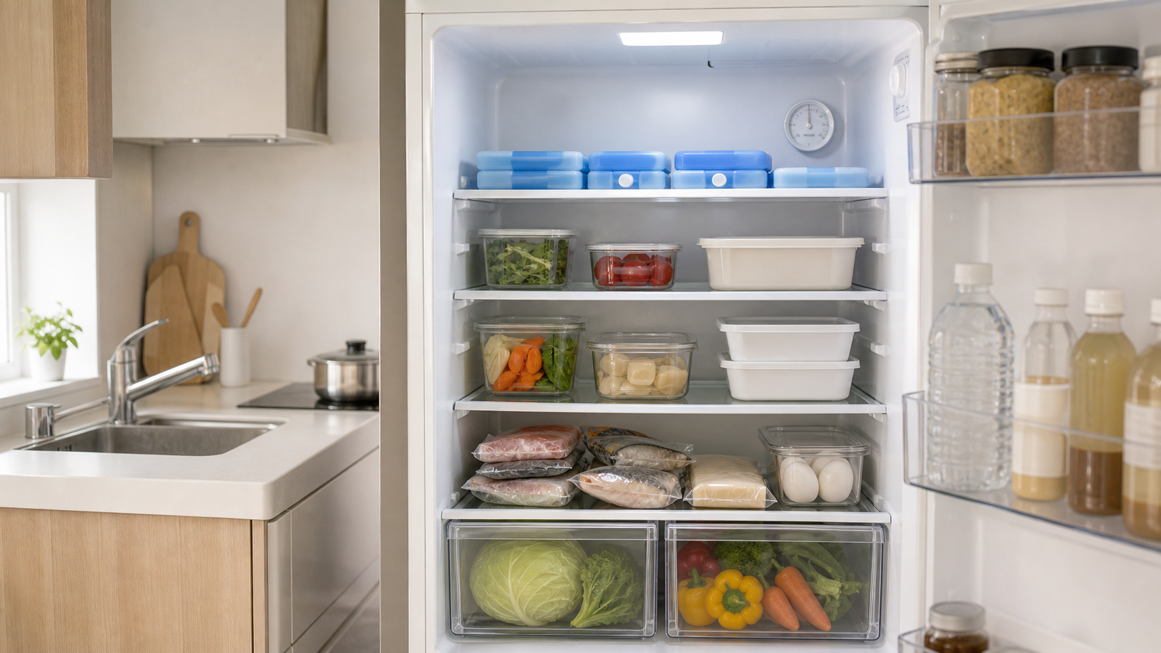 停電時に冷蔵庫へ保冷剤は必要？に関する停電時の冷蔵庫と保冷剤対策イメージ