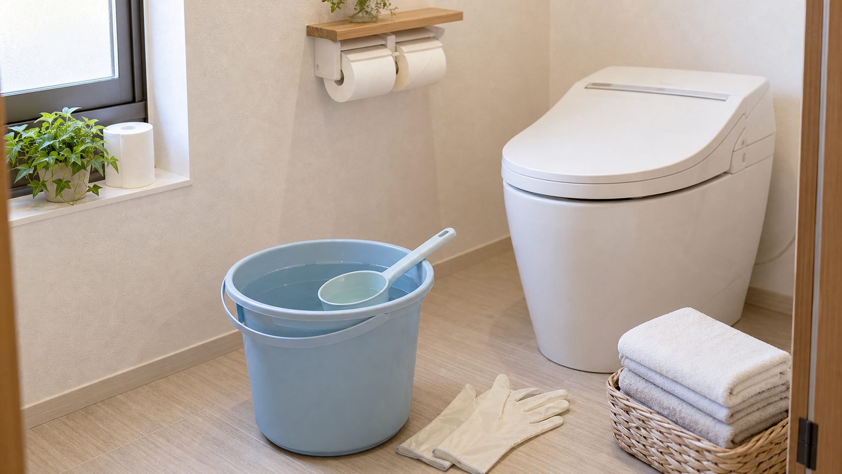 断水時にトイレはバケツで流せる？に関する断水時のトイレ対策イメージ