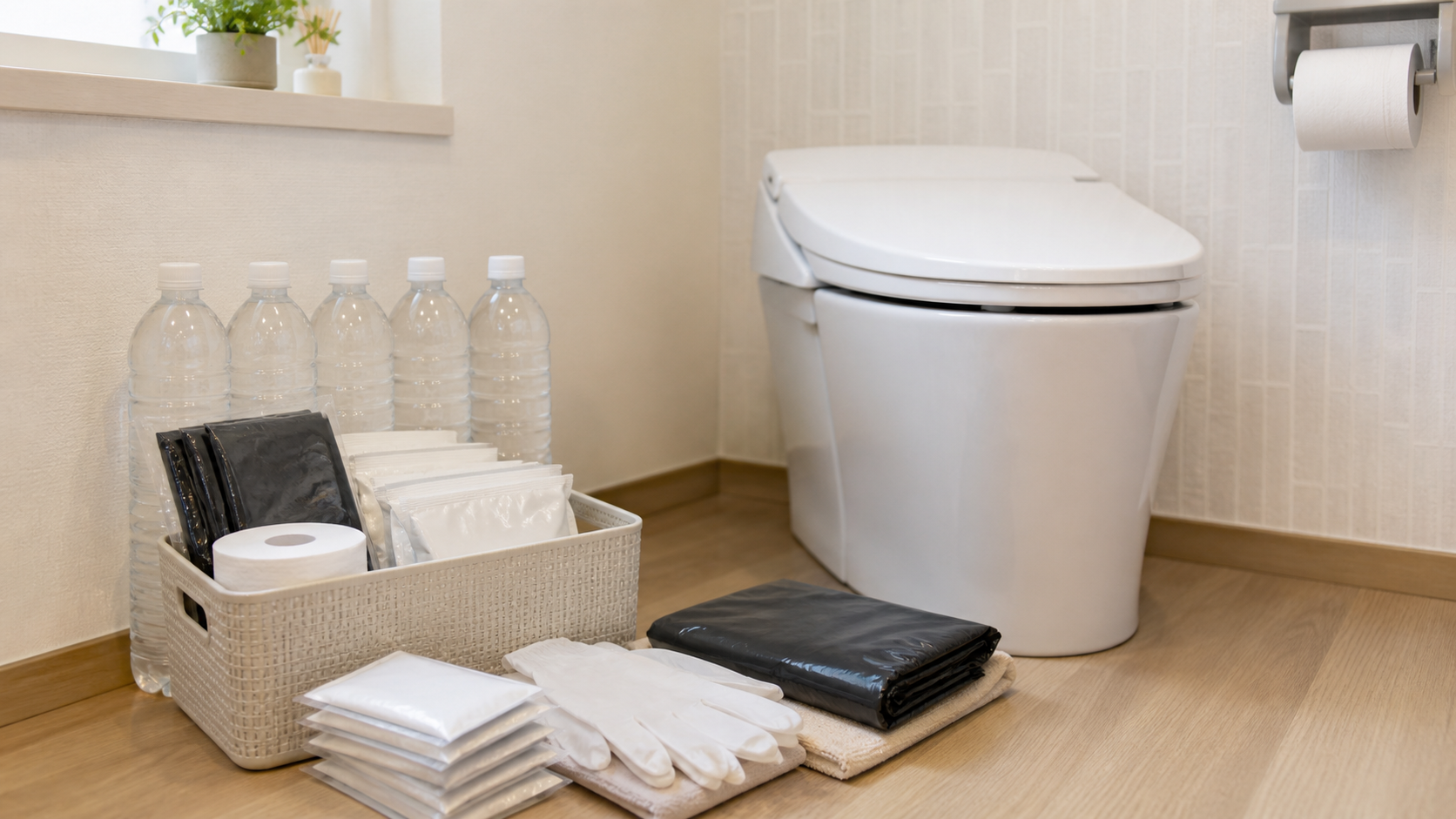 ペットボトルで流してよい条件の断水時トイレ対策イメージ