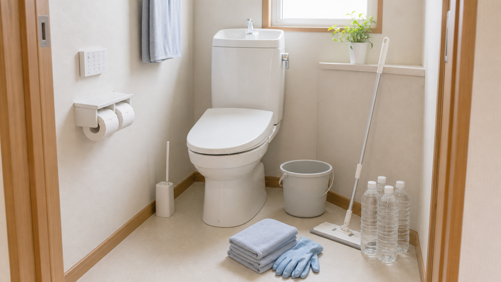 バケツとペットボトルの違いの断水時トイレ対策イメージ